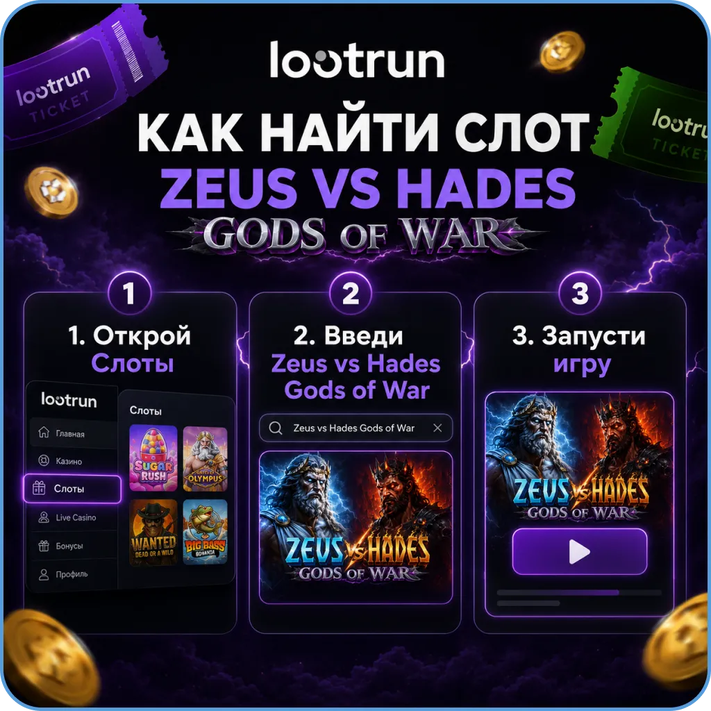zeus vs hades демо в рублях на лутран